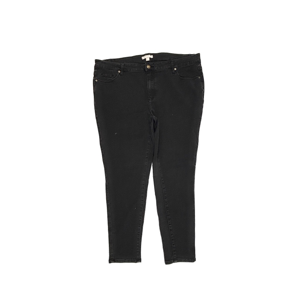 Woman Within‎ Skinny Jeans Women 20W Black Denim High Rise Classic Stretch